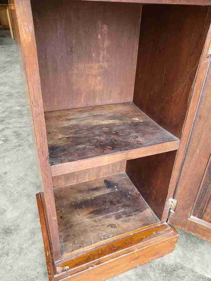 Antique Edwardian 1x door pot cupboard side end table shelf