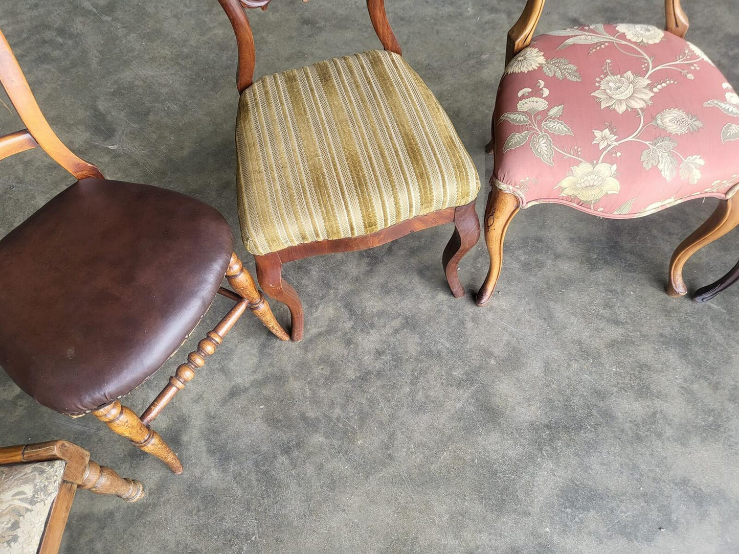Antique Victorian 8 ballon back  mixed dining chairs