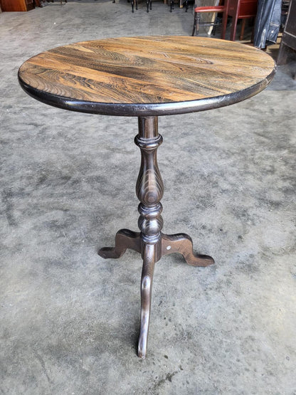 Ercol round tripod side end lamp occasional table