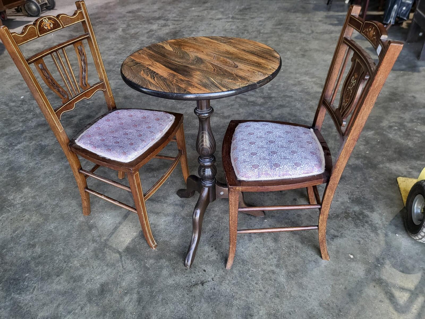 Ercol round tripod side end lamp occasional table