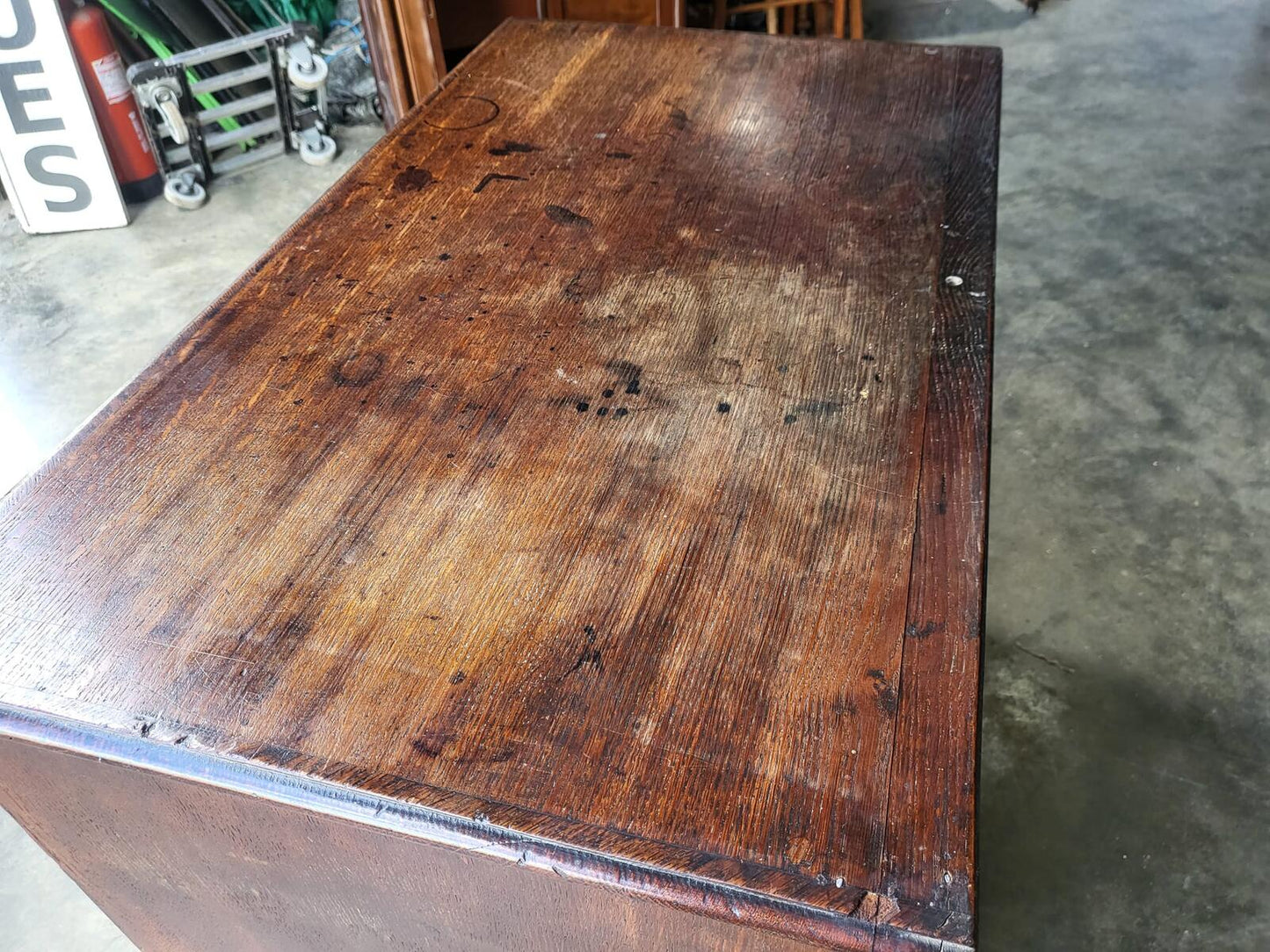 Antique Georgian oak 2 over 3 chest of drawers