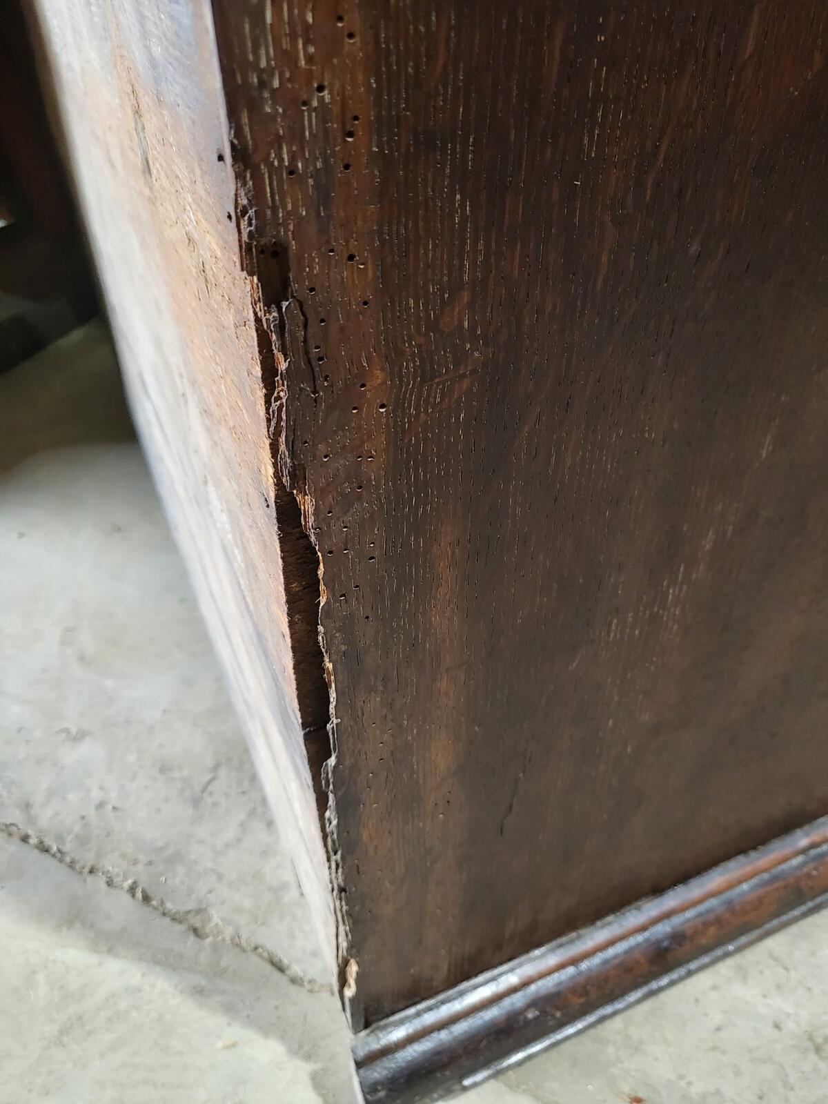 Antique Georgian oak 2 over 3 chest of drawers