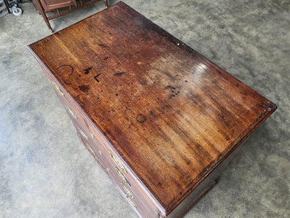 Antique Georgian oak 2 over 3 chest of drawers