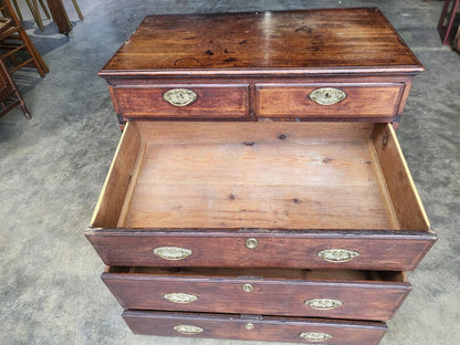 Antique Georgian oak 2 over 3 chest of drawers