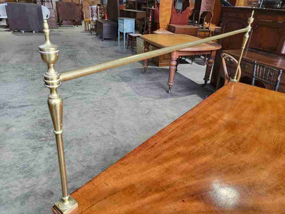 Antique Georgian walnut small bow front sideboard 3 drawers tapered legs