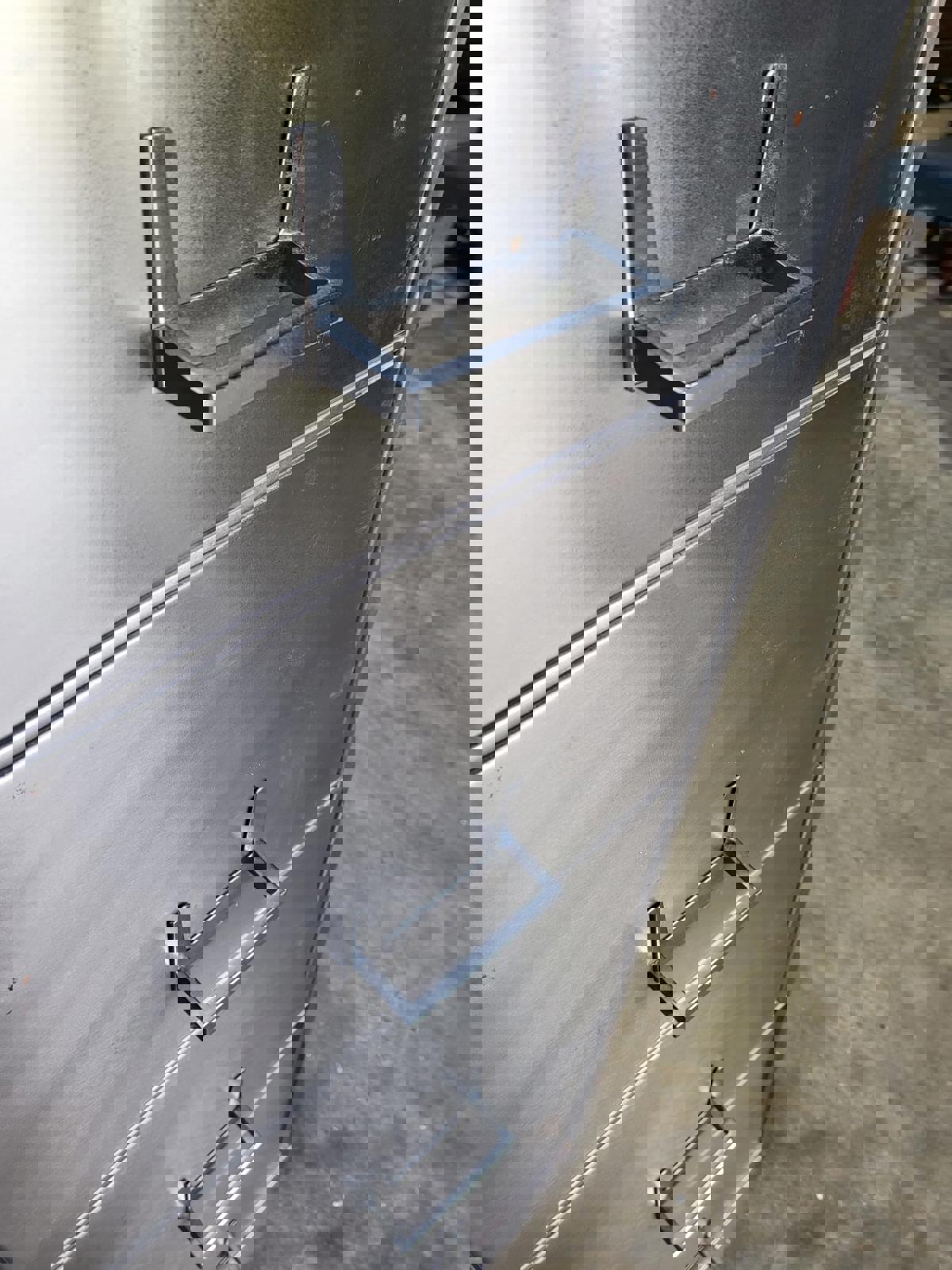 Large brushed metal 4 drawers silver filing cabinet