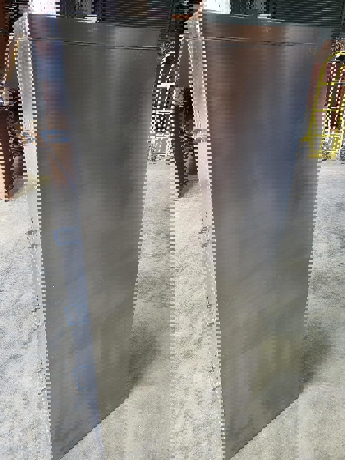 Large brushed metal 4 drawers silver filing cabinet