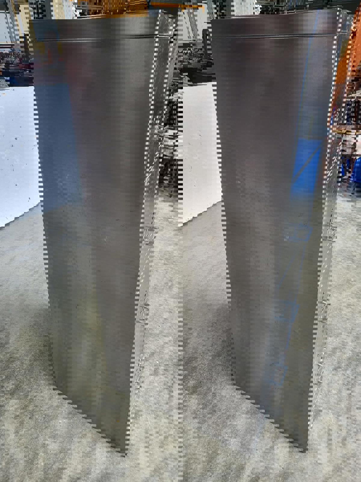 Large brushed metal 4 drawers silver filing cabinet