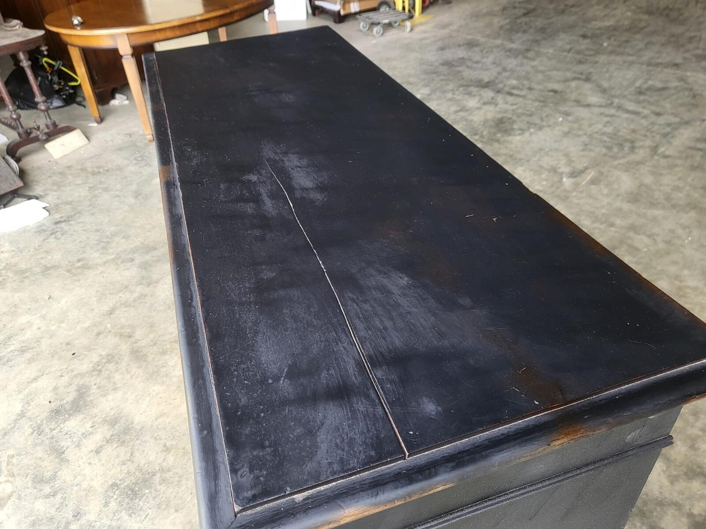 Antique large Edwardian 2 door cupboard cabinet cabriole legs shelves