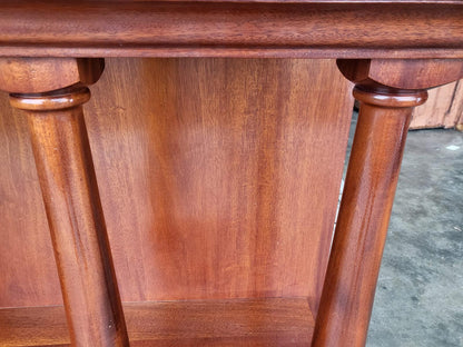 Antique repro large serving hall table 4 columns