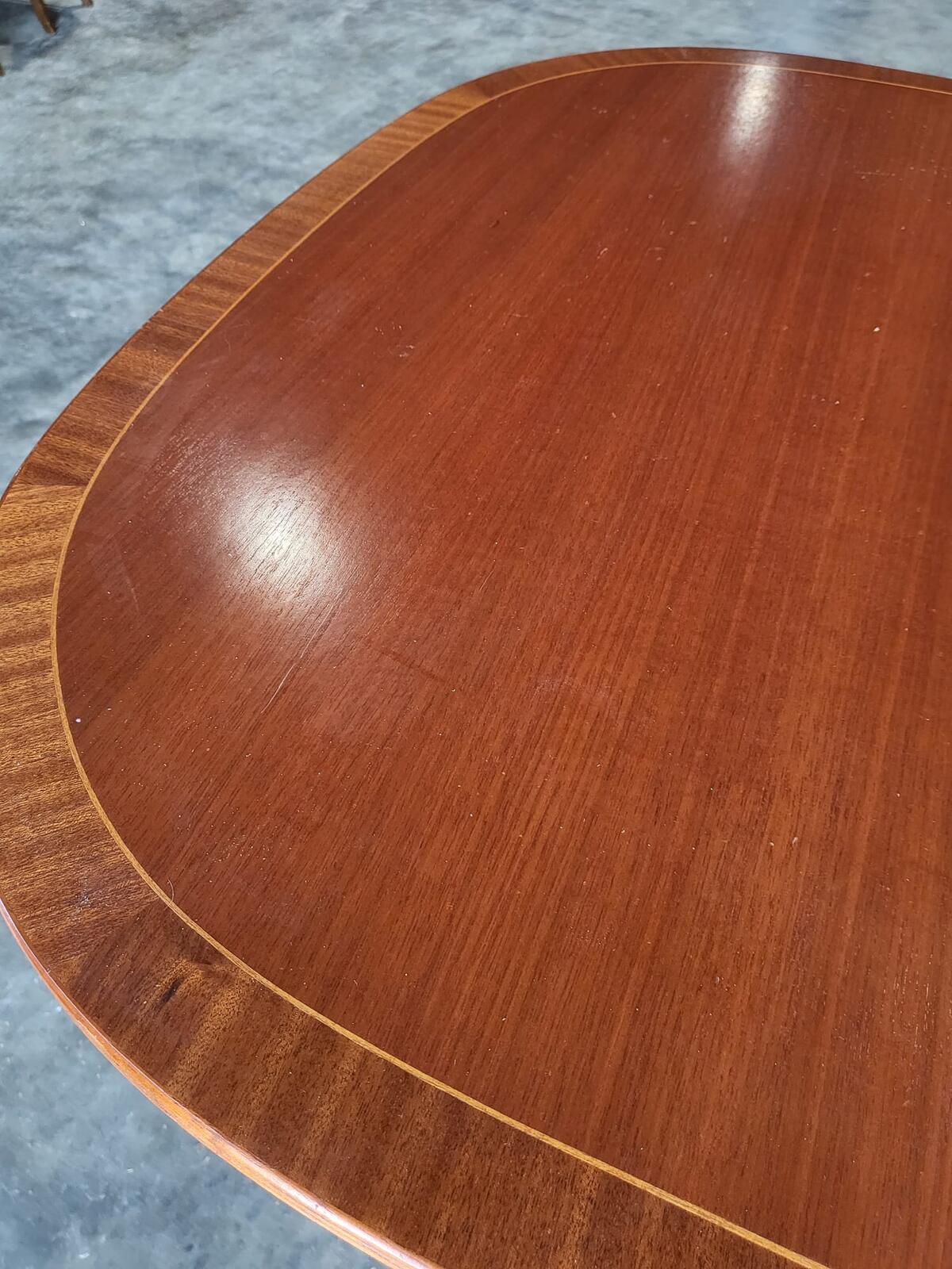 Mcintosh D end seat to 10 extending pedestal dining table