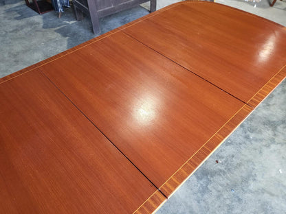 Mcintosh D end seat to 10 extending pedestal dining table