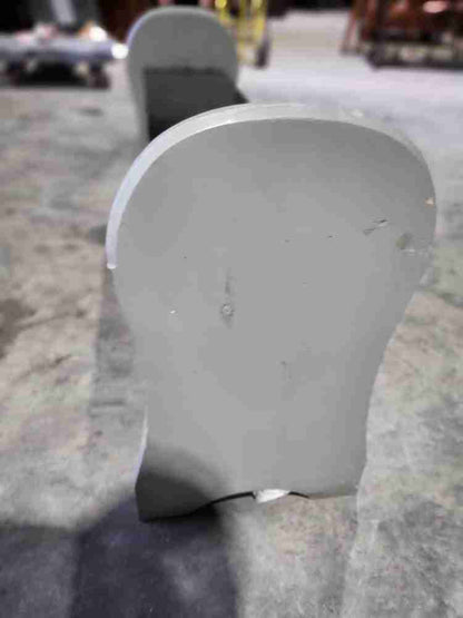 Small painted green brown wooden bench kitchen dining room hall window seat