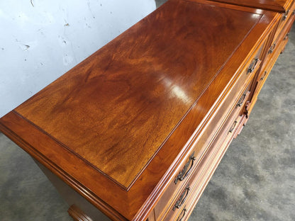 Pair two low antique repro Charles Barr chest of drawers
