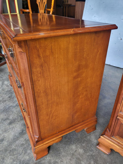 Pair two low antique repro Charles Barr chest of drawers