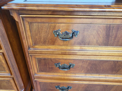Pair two low antique repro Charles Barr chest of drawers