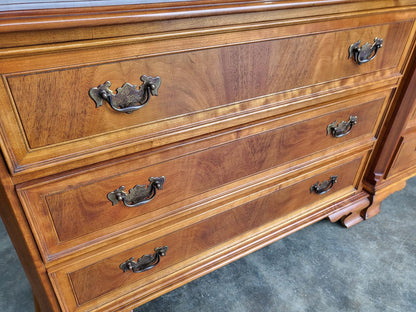 Pair two low antique repro Charles Barr chest of drawers