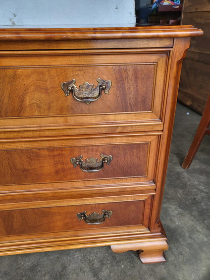 Pair two low antique repro Charles Barr chest of drawers