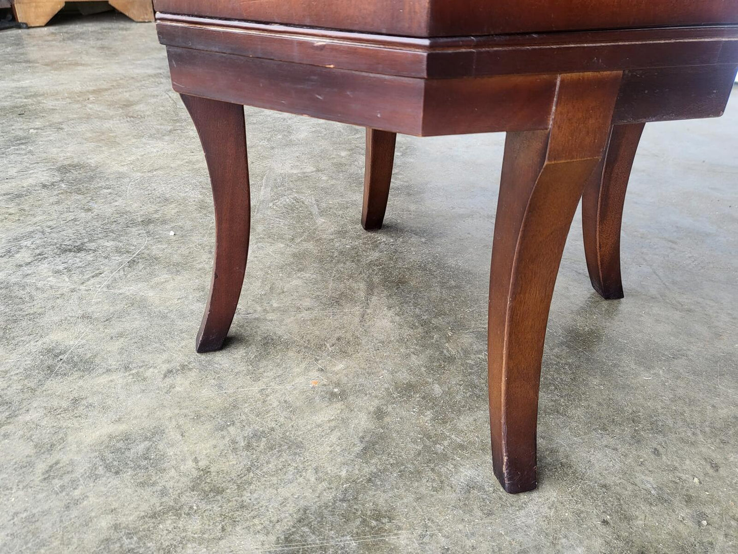 Antique repro octagonal side end lamp table cabinet legs