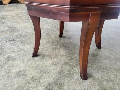 Antique repro octagonal side end lamp table cabinet legs