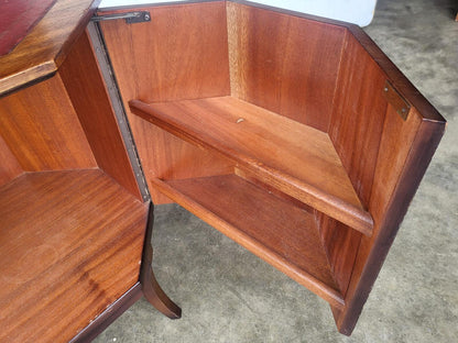 Antique repro octagonal side end lamp table cabinet legs