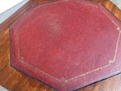 Antique repro octagonal side end lamp table cabinet legs