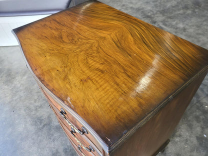 Antique repro serpentine small chest of drawers cabriole legs