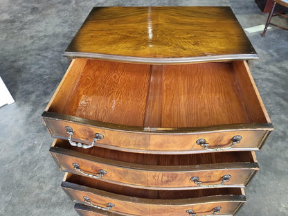 Antique repro serpentine small chest of drawers cabriole legs