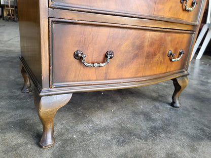 Antique repro serpentine small chest of drawers cabriole legs