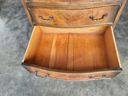 Antique repro serpentine small chest of drawers cabriole legs