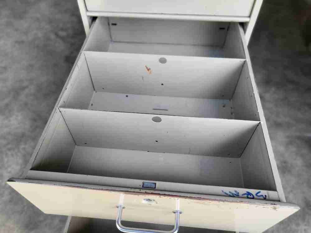 Vintage retro industrial metal pedestal desk 6 drawers partners office home