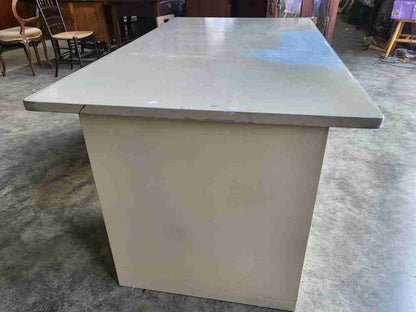 Vintage retro industrial metal pedestal desk 6 drawers partners office home