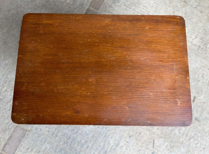 Small 20thC Brown Coffee Table Side Table Acorn Legs
