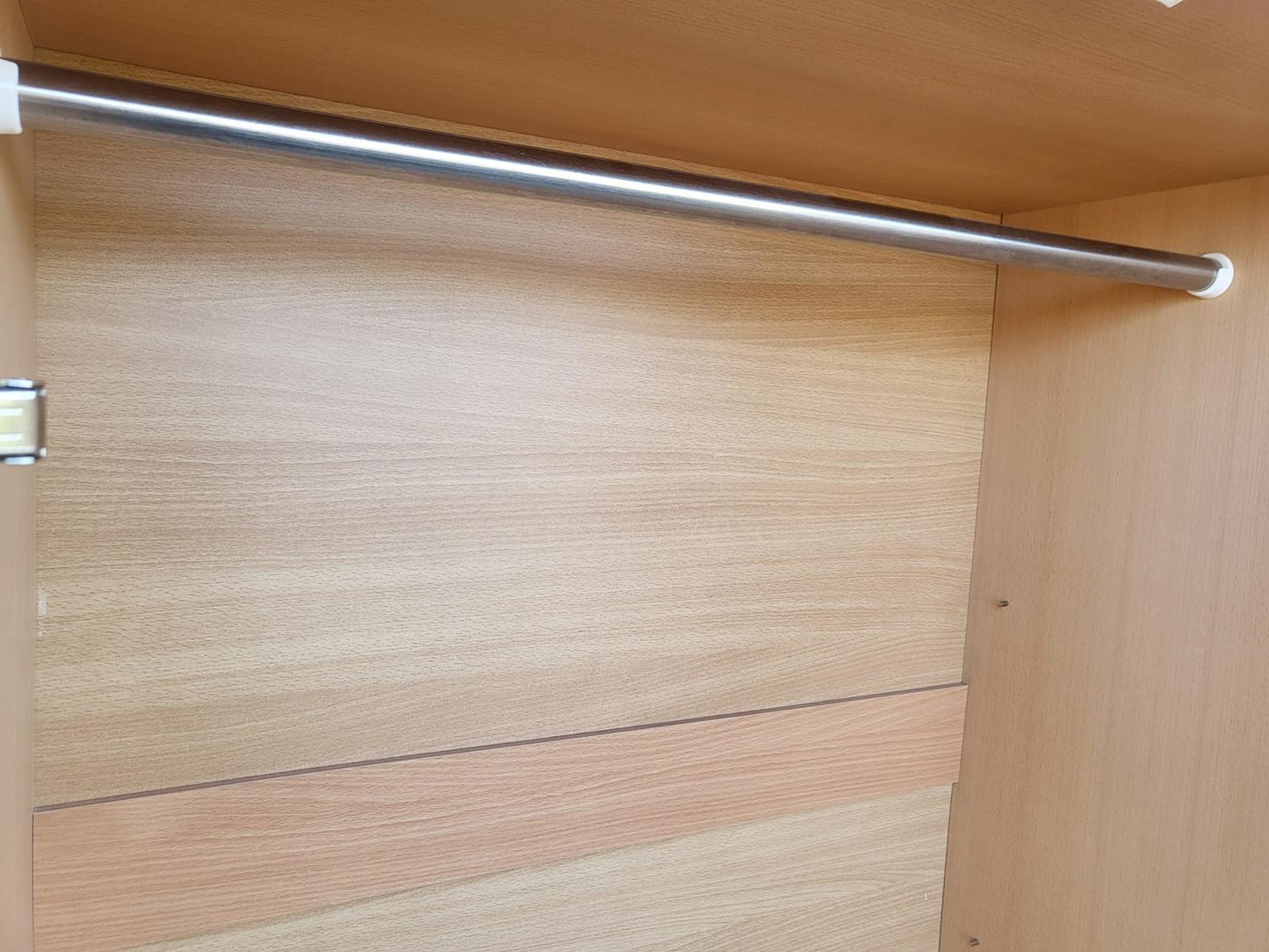 Small dome topped beech wardrobe drawers hanging
