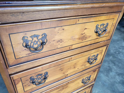 Small antique repro Yew side end chest of drawers