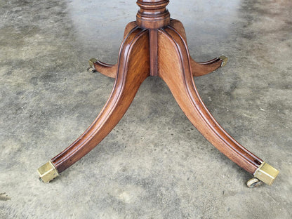 Antique solid mahogany square pedestal dining table seat 4