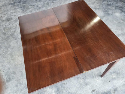 Antique square fold over dining work table desk seat 4