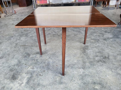 Antique square fold over dining work table desk seat 4