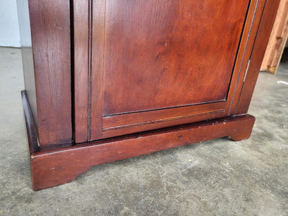Antique tall small side end 1x door cabinet 5 shelves
