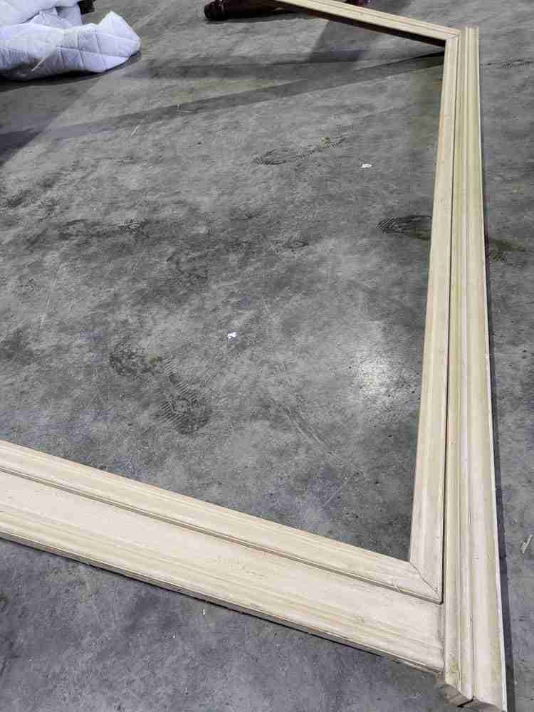 20thC very large 10' 5" H French painted room panel door frame fire surround