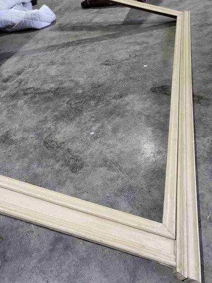 20thC very large 10' 5" H French painted room panel door frame fire surround