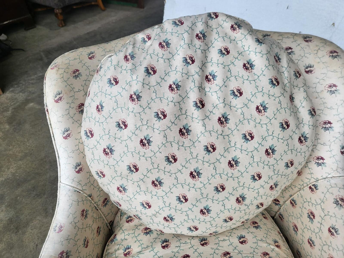 Antique Victorian chaise longue lounge chair feather cushions