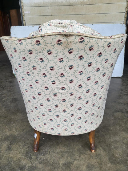 Antique Victorian chaise longue lounge chair feather cushions