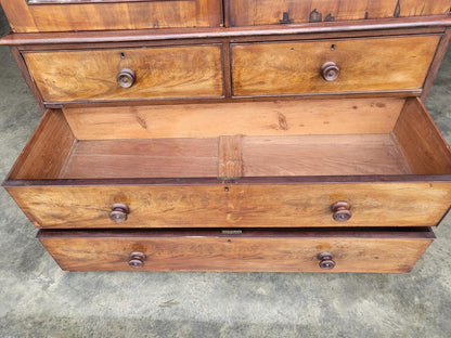 Antique Victorian linen press Chest of drawers wardrobe