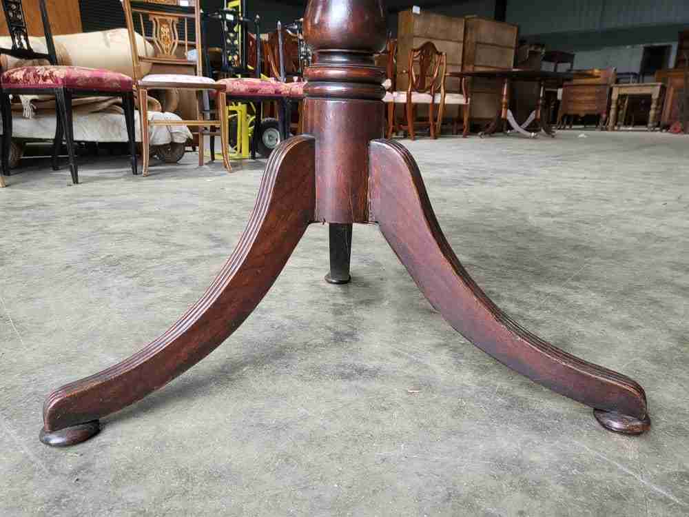 Antique Georgian mahogany elm rectangular tilt top occasional dining table