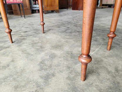 Antique Victorian single drawer writing desk table turned legs