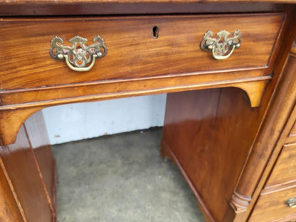 Antique Victorian small knee hole desk 7 drawers