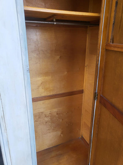 Vintage painted dome top single wardrobe French