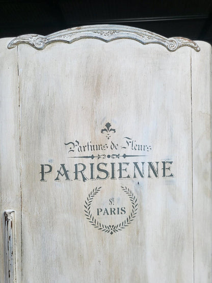 Vintage painted dome top single wardrobe French