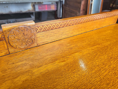 Vintage oak chest of 3 drawers metal handles